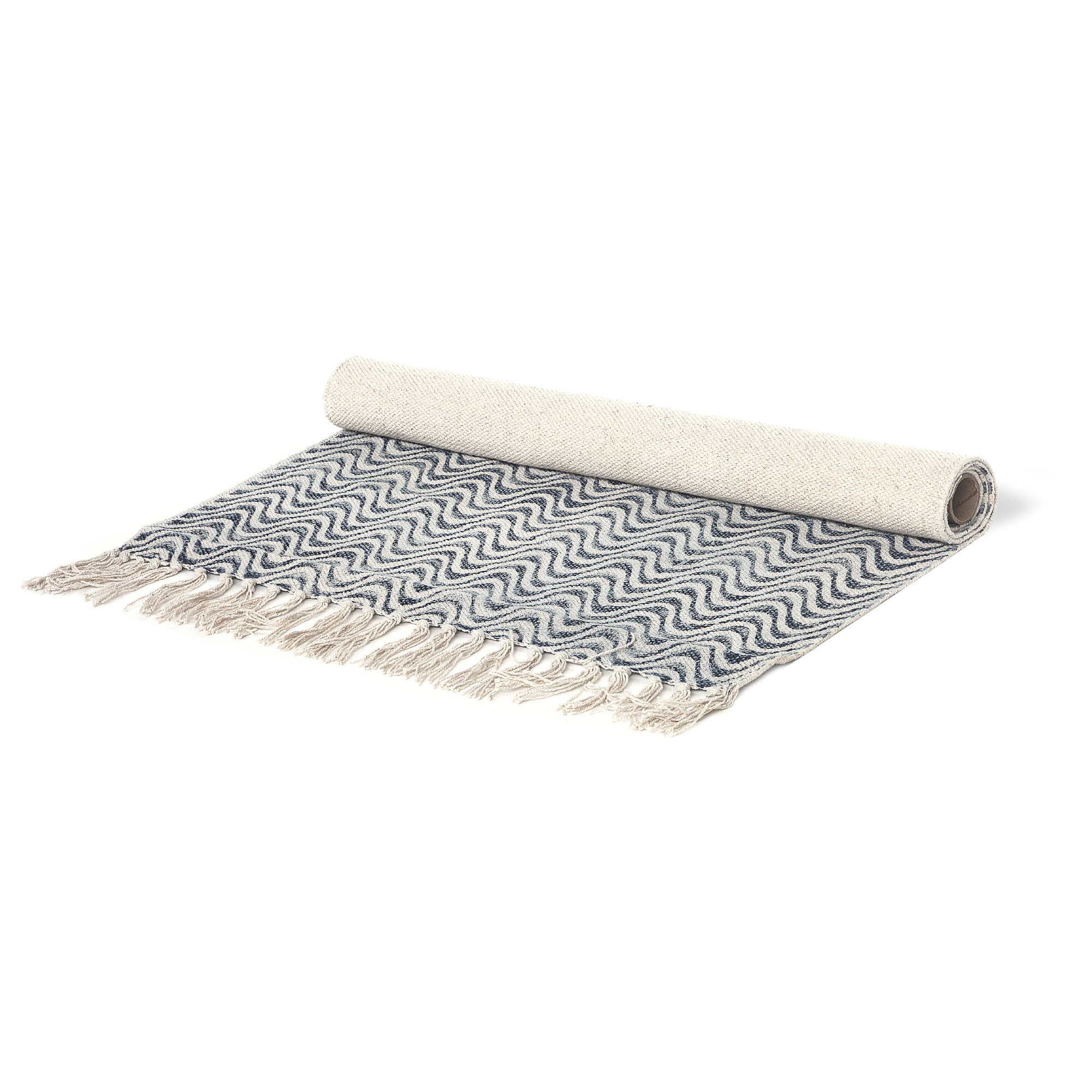 Mini-Rug 'Ambad', schwarz, weiß, T 60 cm, B 90 cm von fischer's lagerhaus