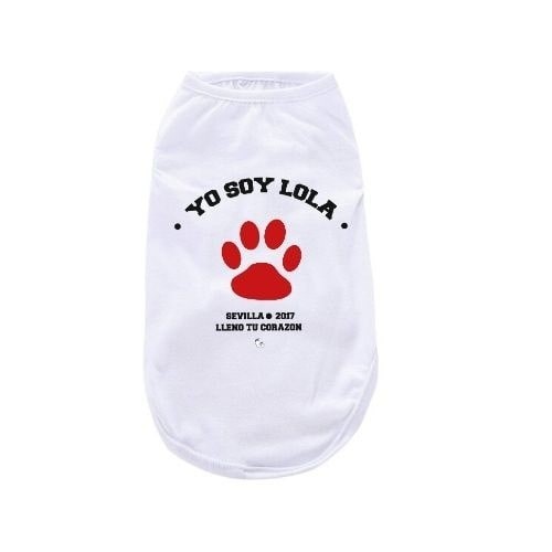 Camiseta branca personalizável para cachorro universitário