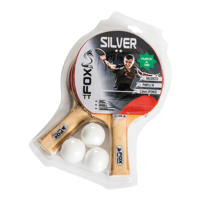 Fox TT Silver Tafeltennis Set (2 spelers)