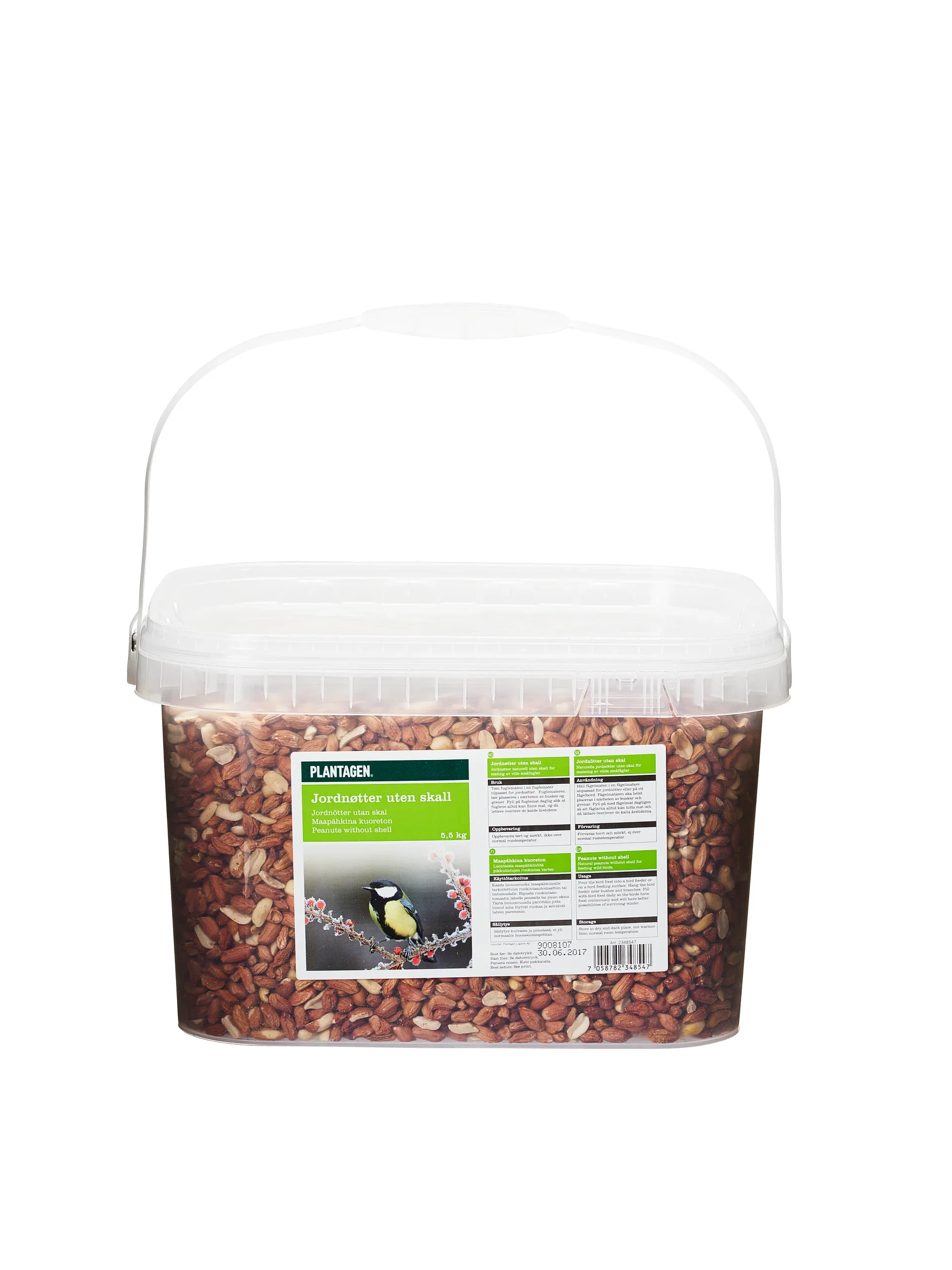 Fuglemat jordnøtter i spann 5,5 kg