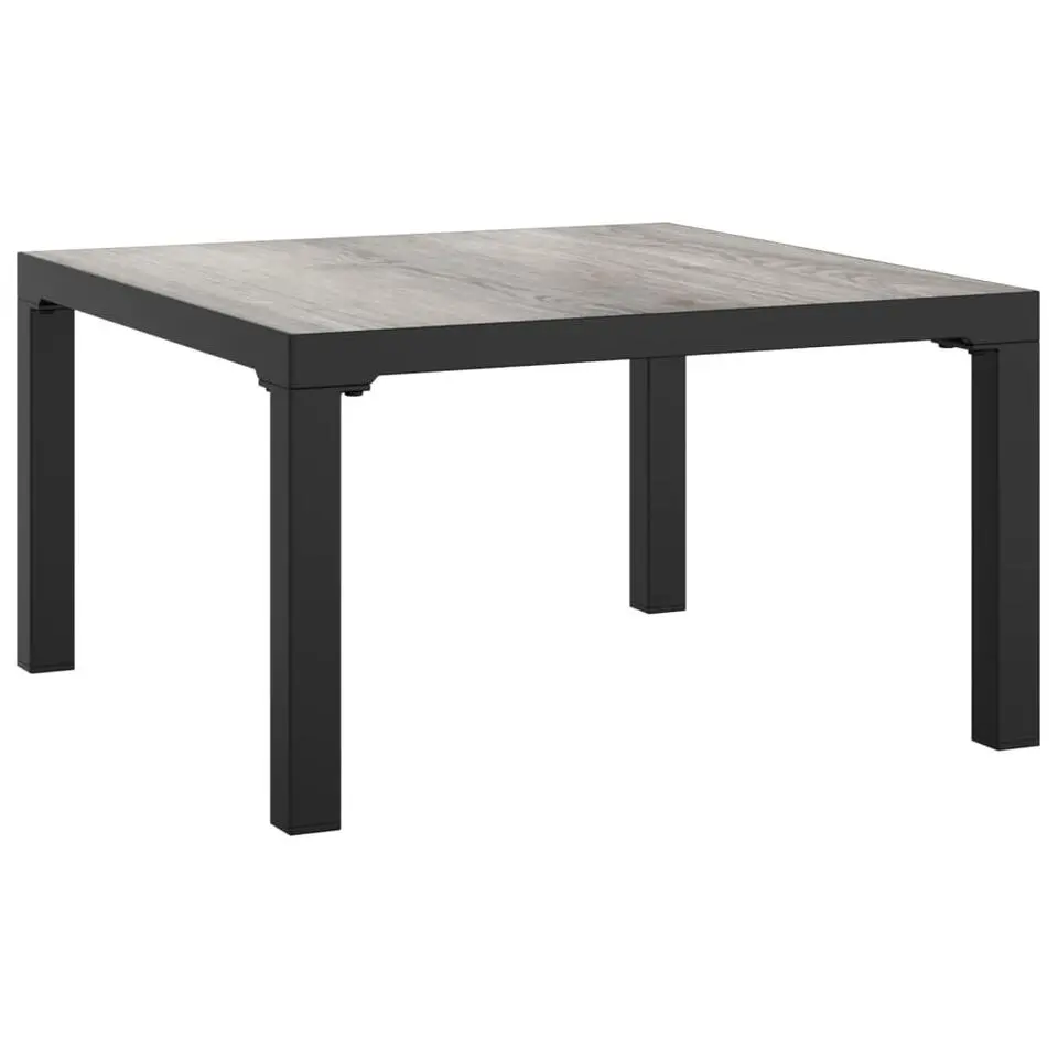 vidaXL - Tuintafel - Grijs - DPC en staal - 55 x 55 x 31 cm