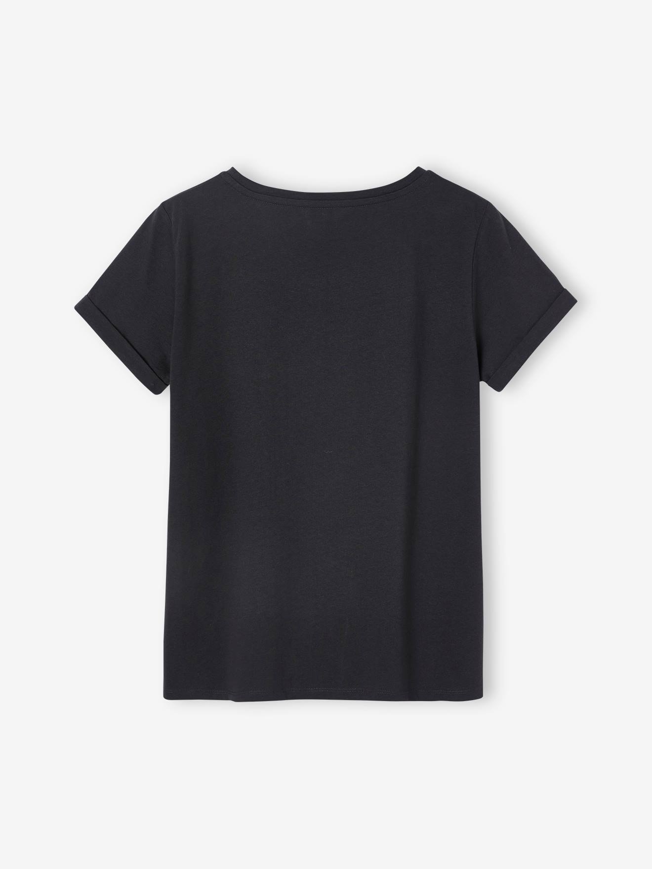 Camiseta com mensagem sobre gravidez e amamentação, personalizável, lisa, em algodão orgânico cinza escuro com estampas.