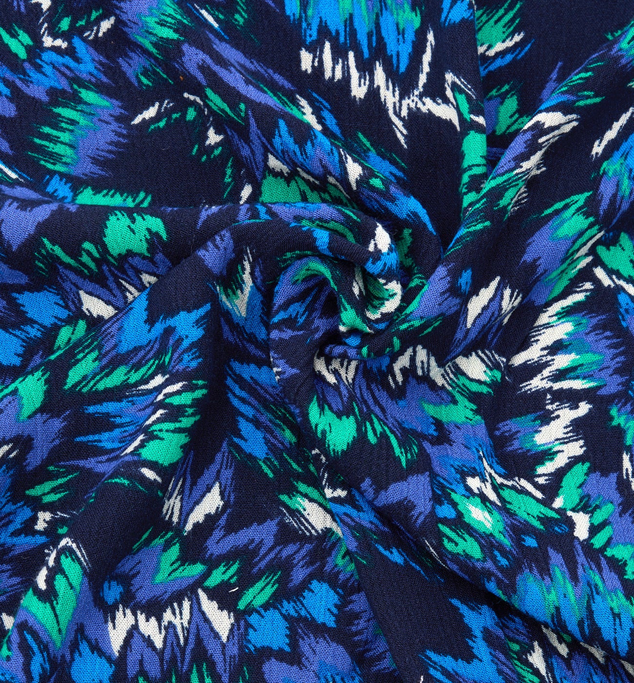 Coupon de 3 m viscose crinkle - Imprimé noir