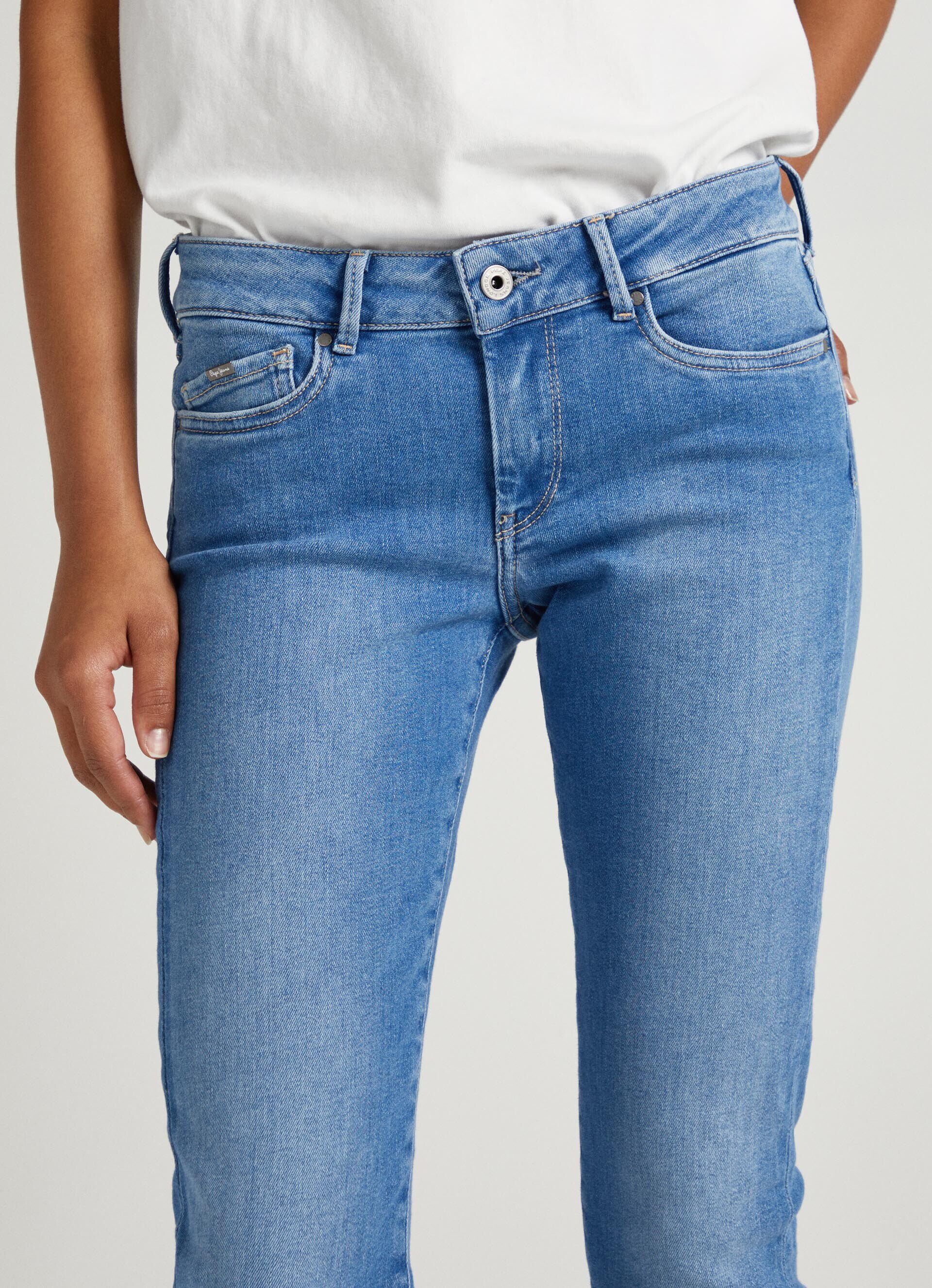 CALÇA JEANS PIXIE FIT SKINNY TIRO TAMANHO MÉDIO - jeans