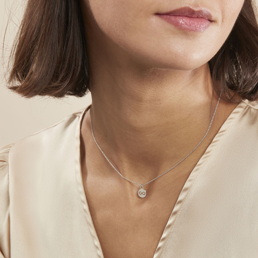 Collier Shereen Argent Blanc