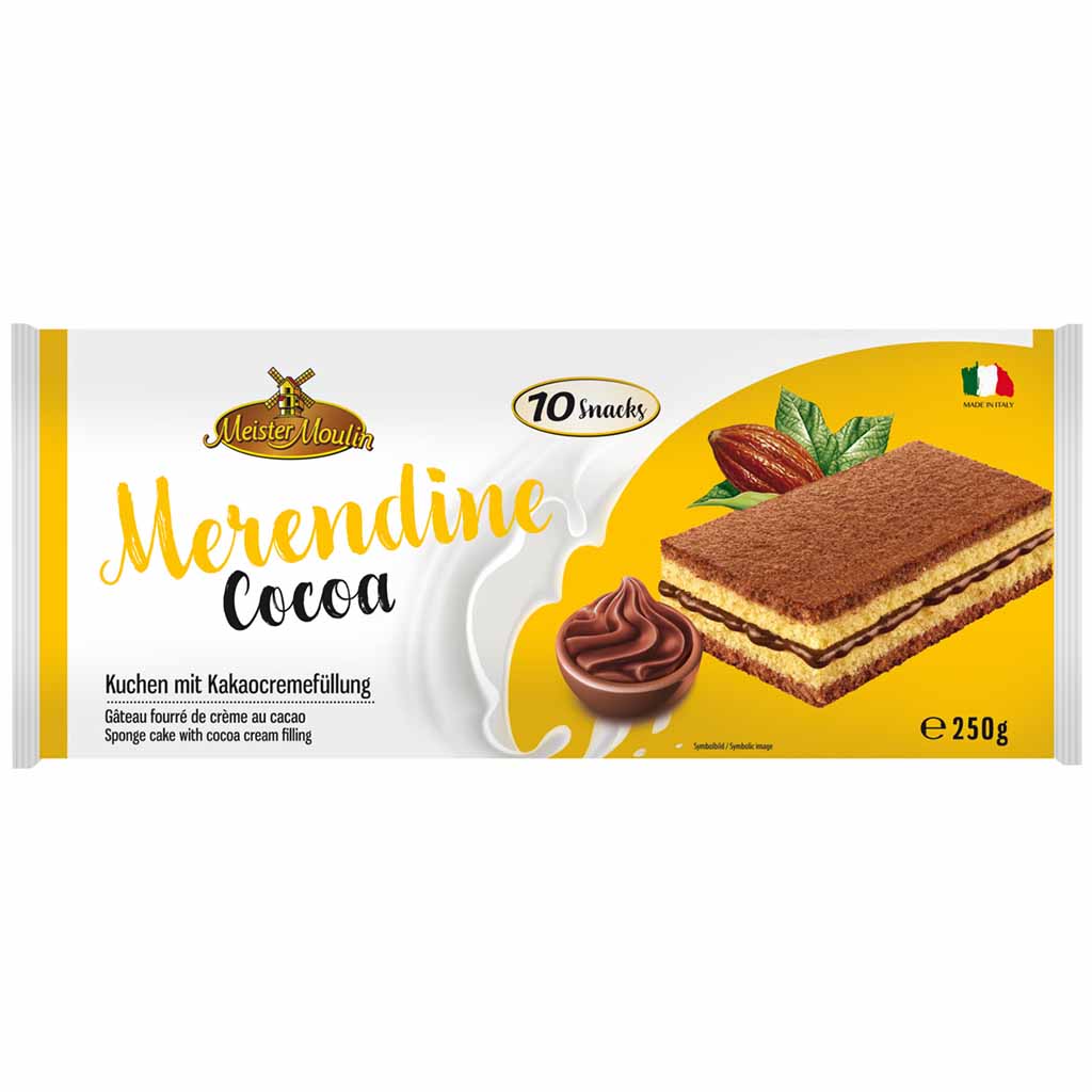 Meister Moulin Kuchenschnitten mit Kakaocremefüllung 250g MHD:1.2.25