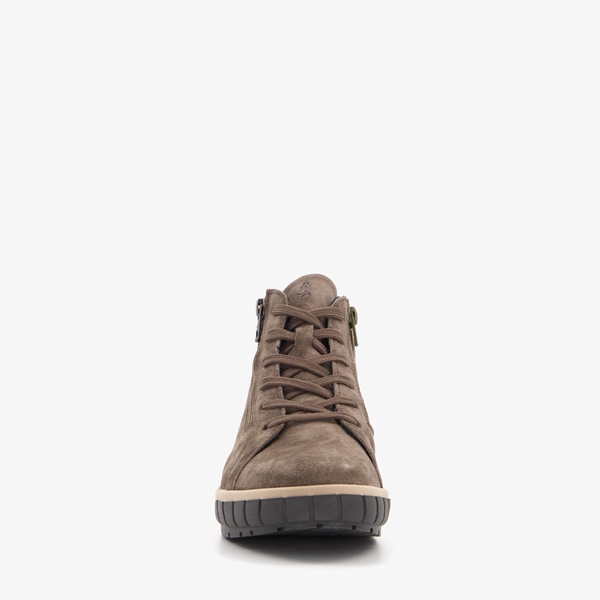 Hush Puppies hoge leren dames sneakers bruin