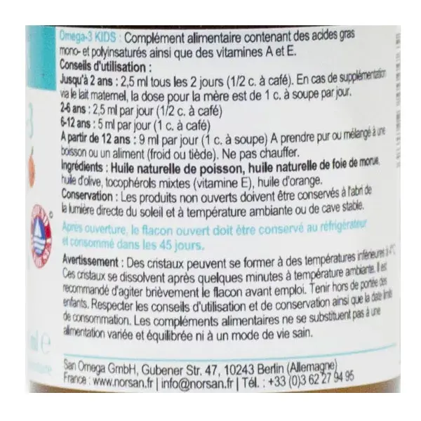Norsan Ômega-3 Infantil Óleo de Peixe e Óleo de Fígado de Bacalhau 150ml