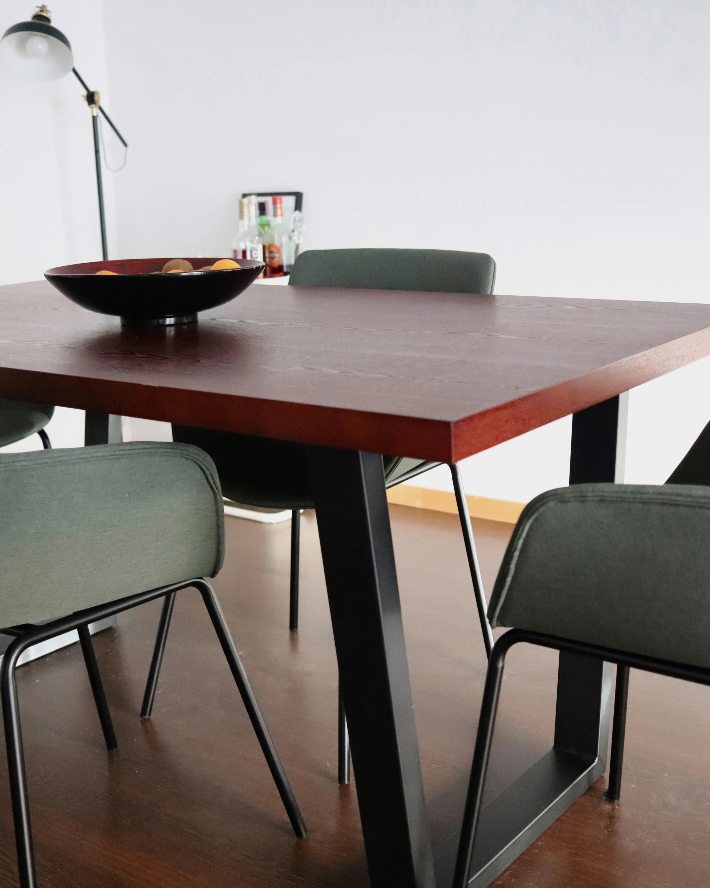 Eettafel AUSTIN Donker walnoothout 90 cm 160 cm