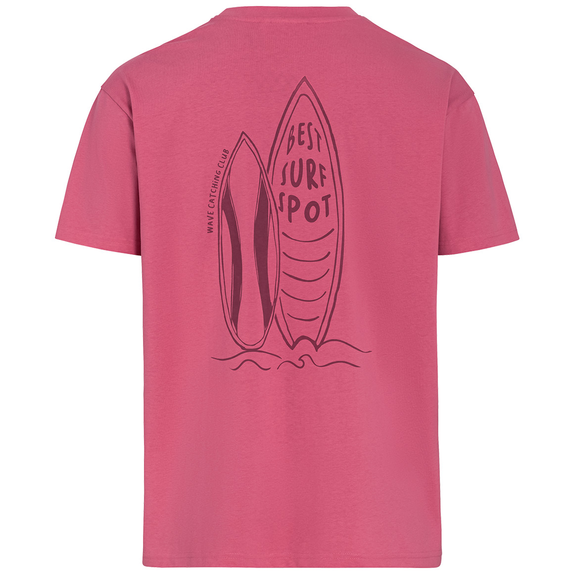 Jonas Nielsen Herren T-Shirt mit Backprint pink