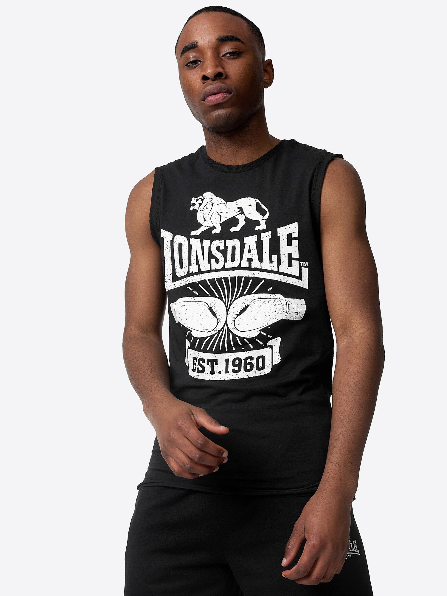 Lonsdale Herren ärmelloses T-Shirt schmale Passform CLEATOR