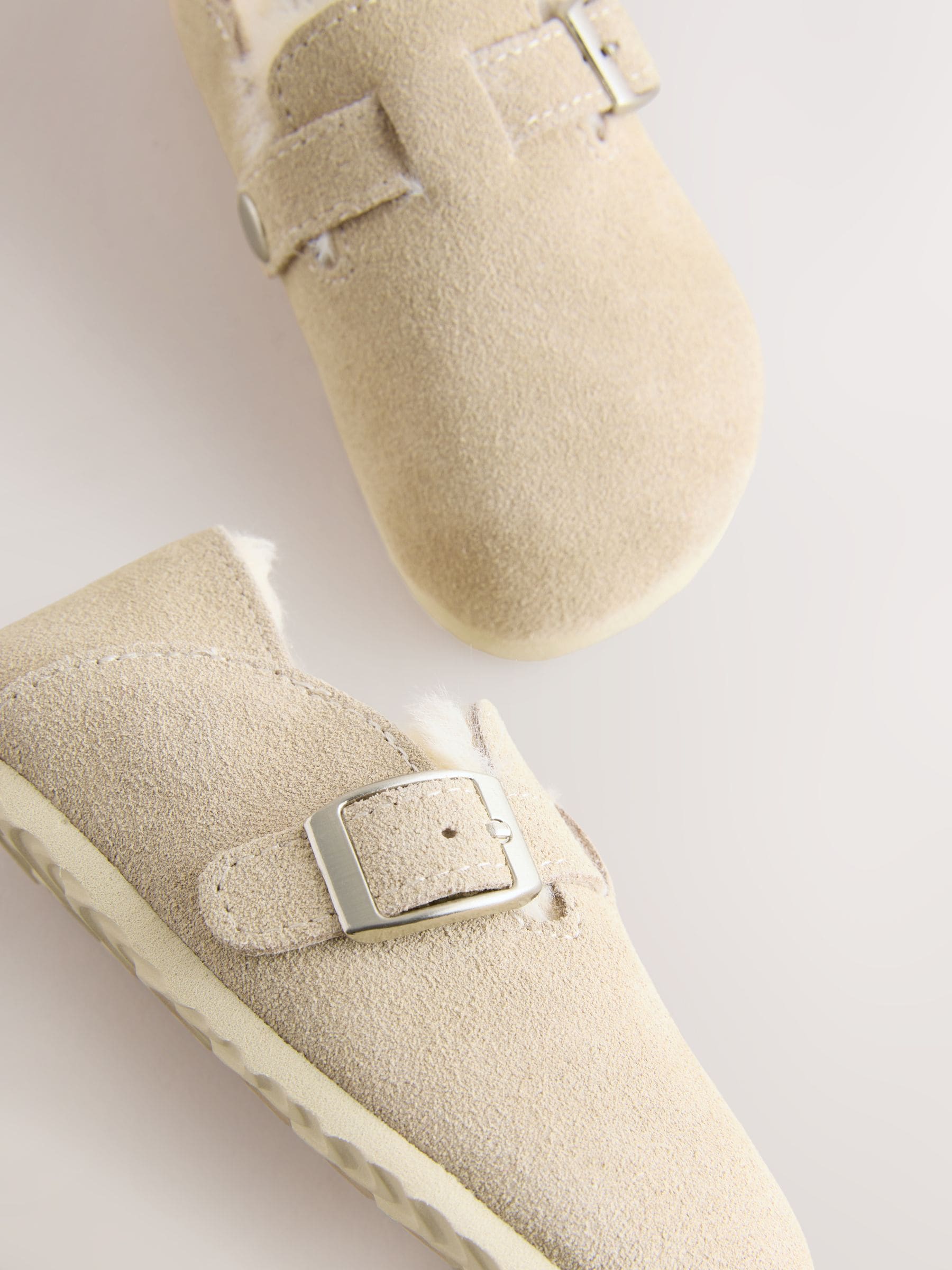 Lichtbruin - Leren klompschoenen