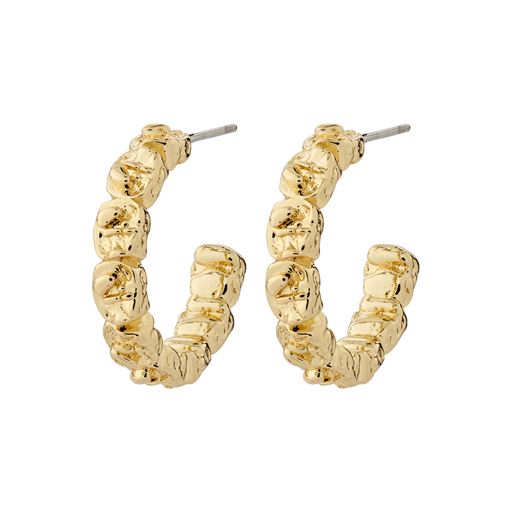 Pilgrim Scottie Recycled Hoop Øreringe, Gold Plated