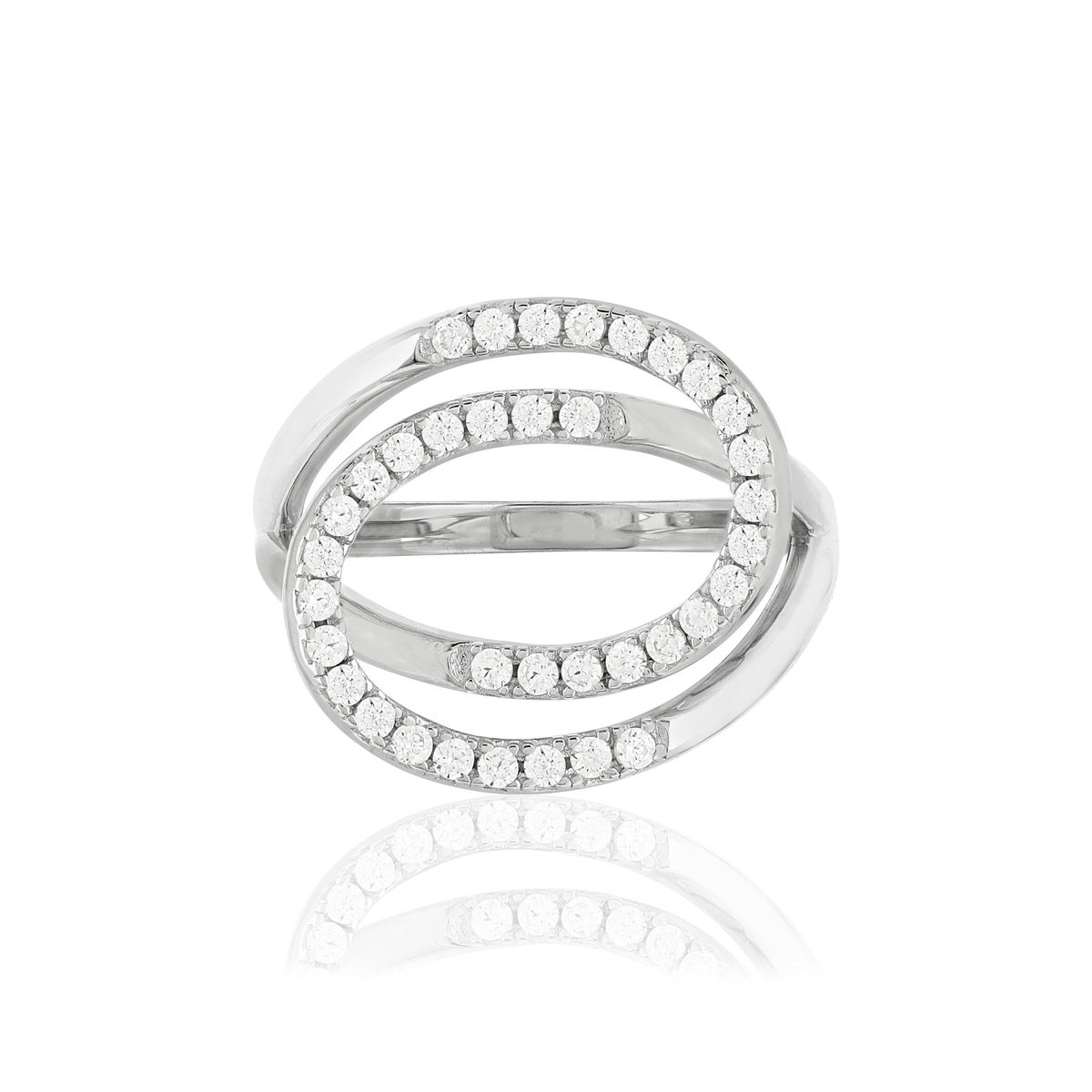Bague argent zirconias