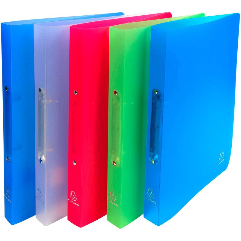 Classeur 2 anneaux plastifié Exacompta Chromaline A4 - Dos 2 cm couleurs assorties