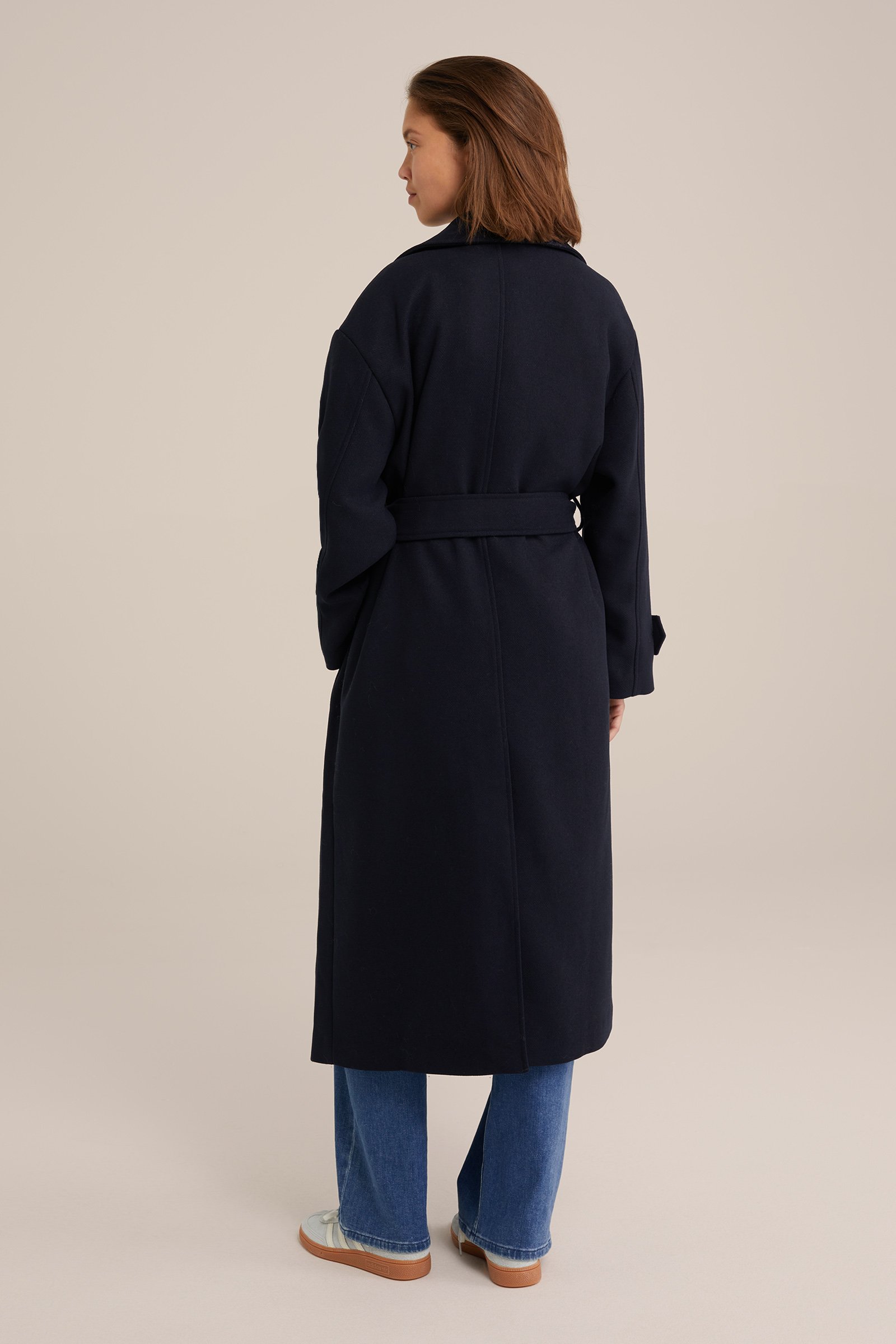 jas van wolmix WE Fashion Donkerblauw