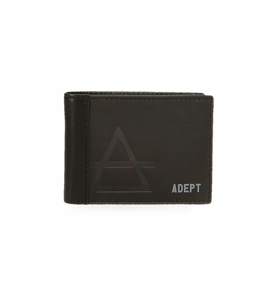 Carteira Joumma Bags Adept Jim Simple Preta - 11x8x1cm -
