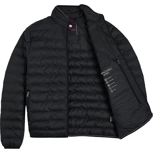 Tommy Hilfiger Packable Recycled Jakke, Black, XXL