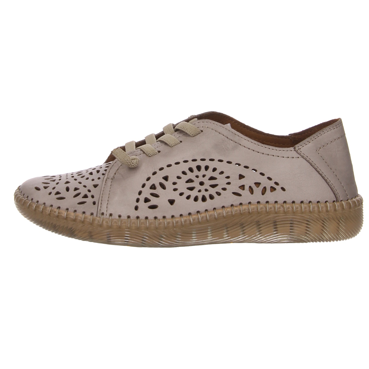 Manitu Schnürhalbschuh beige grau