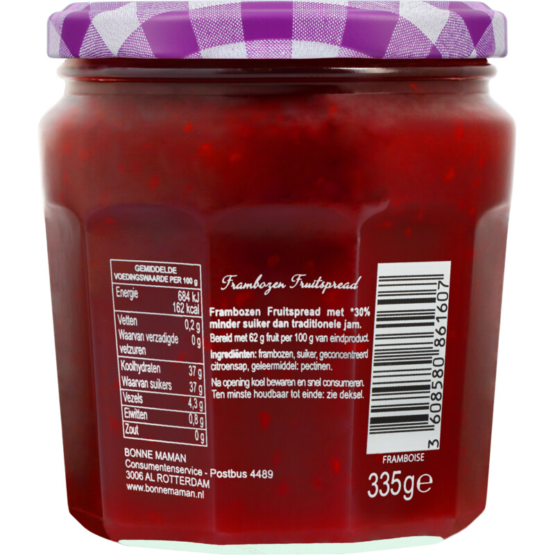 Bonne Maman Frambozen meer fruit minder suiker