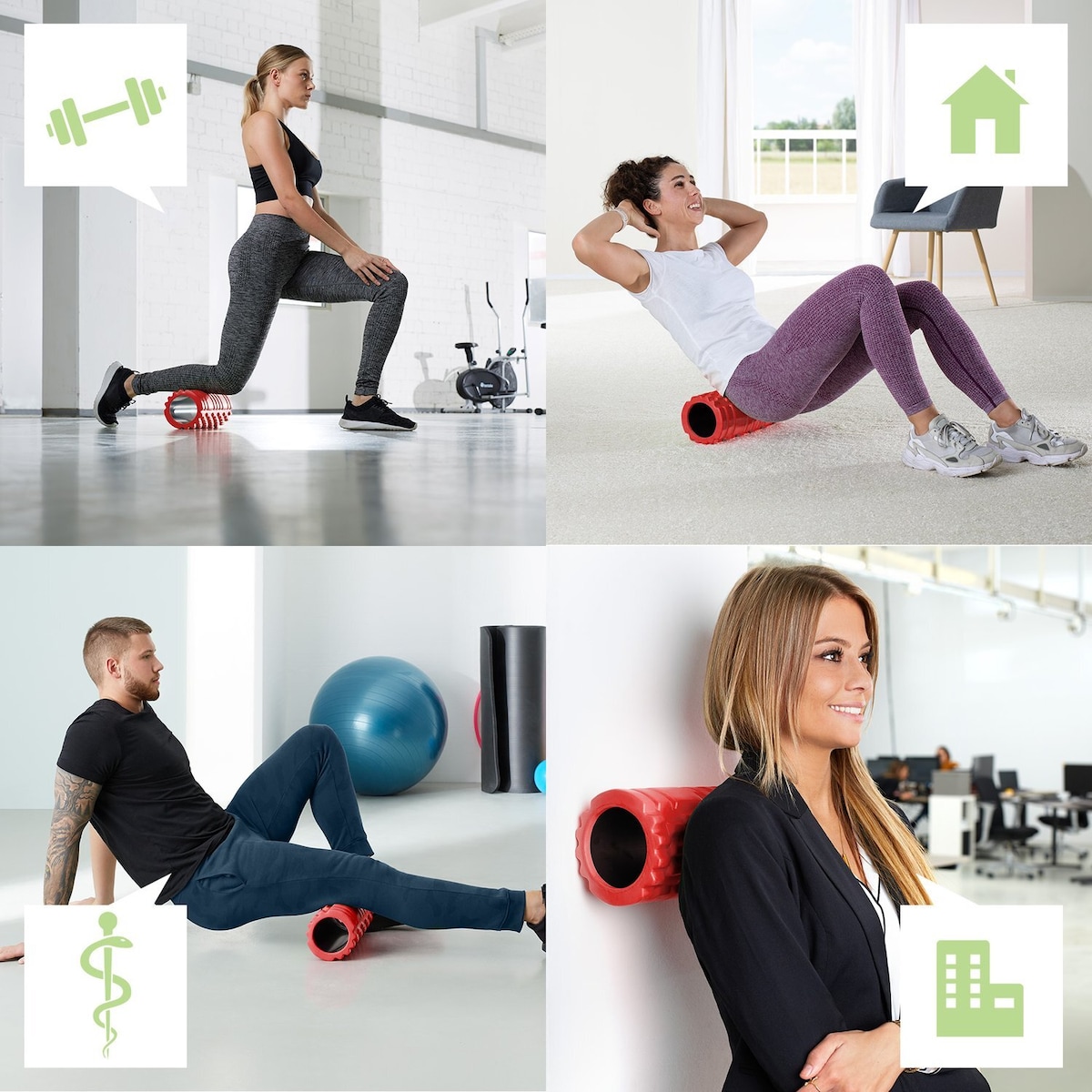 Yoga massasjerulle skumrulle - rød