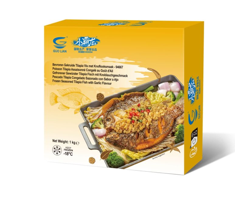 Guolian Bevroren Gekruide Tilapia met Knoflooksmaak 1kg