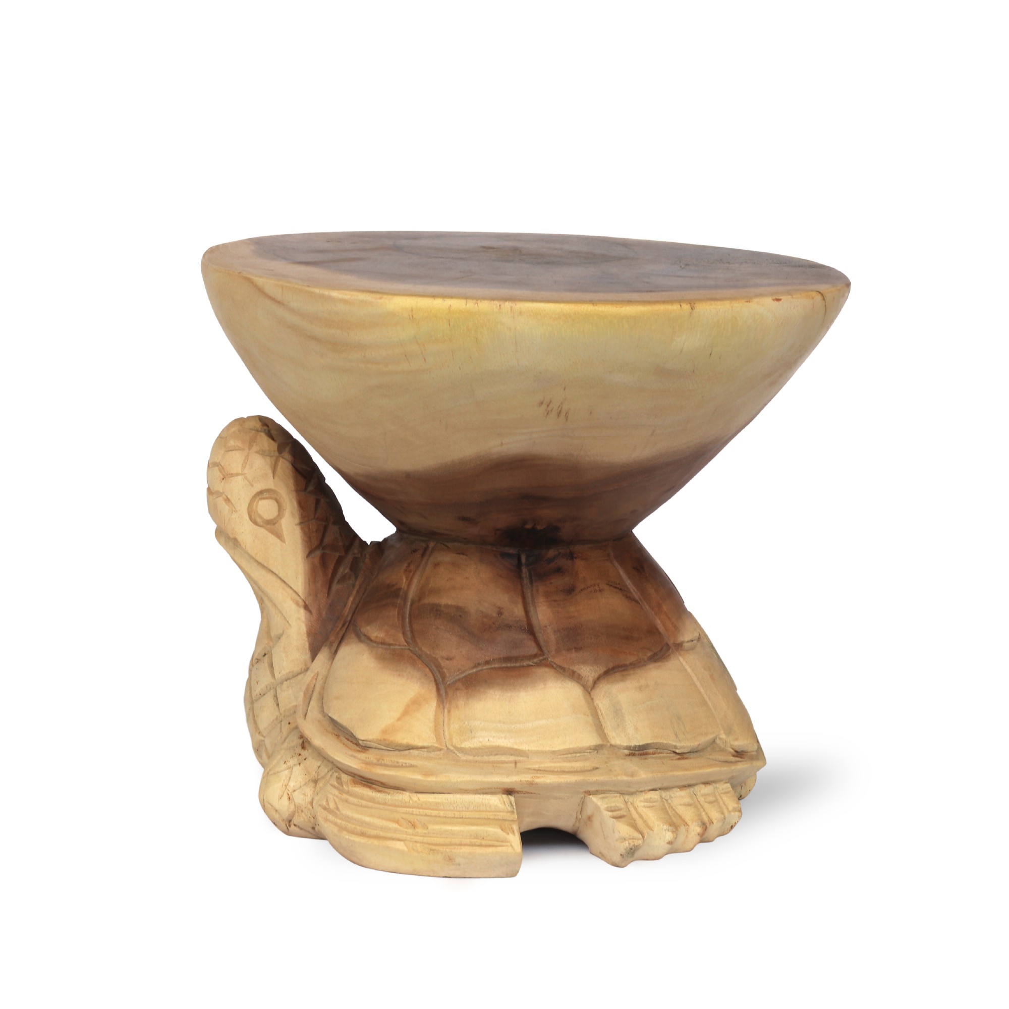 Massivholz-Podest 'Turtle', natur, Ø 34 cm, H 30 cm von fischer's lagerhaus