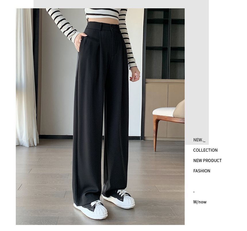 Jaqmine - High Rise Plain Wide Leg Slacks (verschillende ontwerpen)