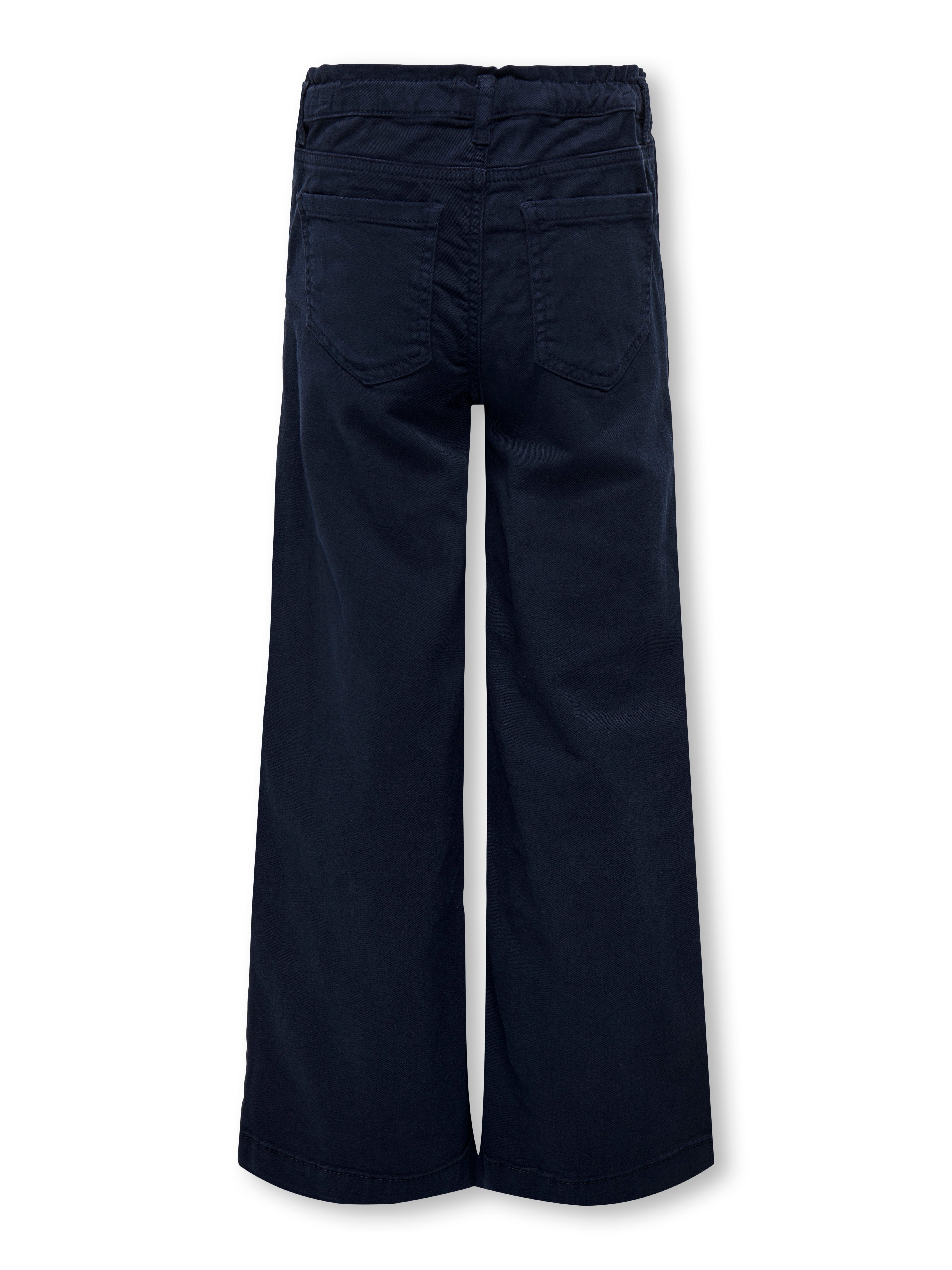 KOGNEW Mittlere Taille Verkürzt Hose mit weitem Beinschnitt Night Sky