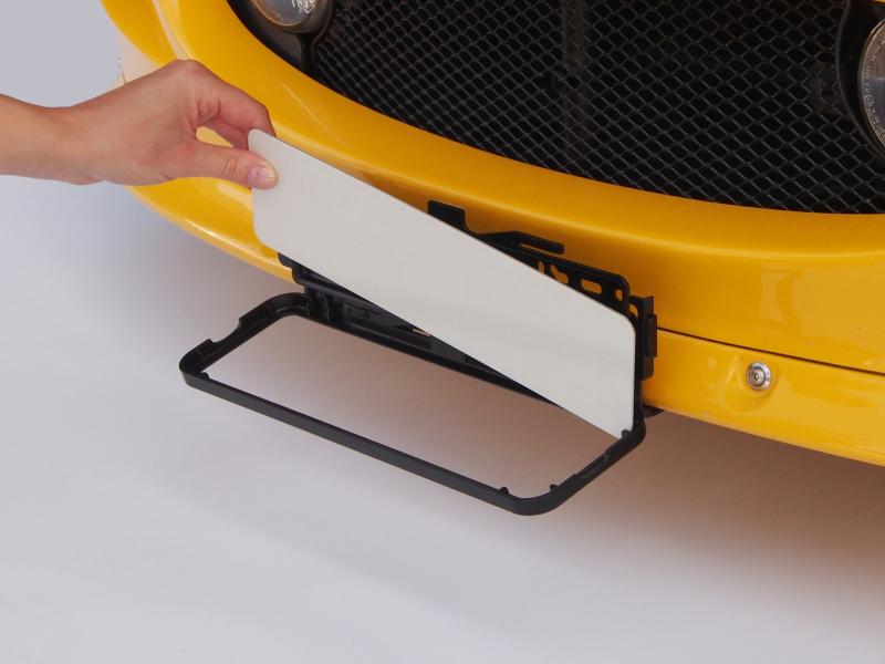 EASYKLICK Kennzeichenhalterset lang, Chrom Für vorderes und hinteres Nummernschild