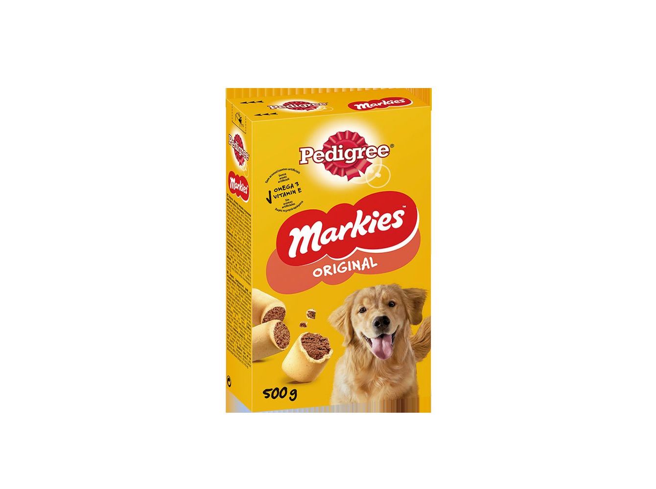 SNACKS PARA CÃO MARKIES PEDIGREE BISCOITOS 500G