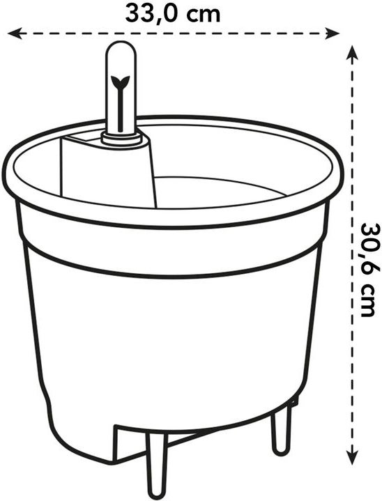 Elho plantcontainer Self-watering Insert zwart D 33,3 H 30,7 cm