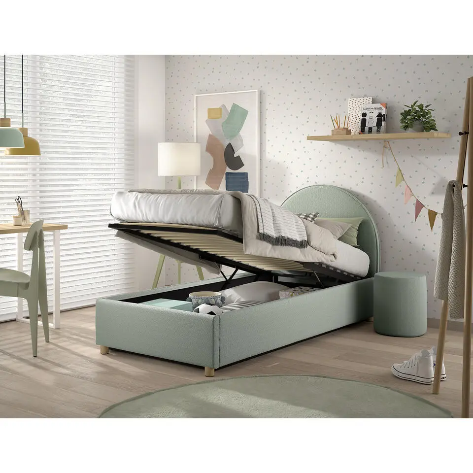 Vipack bed Moon met opbergruimte - mint - 90x200 cm