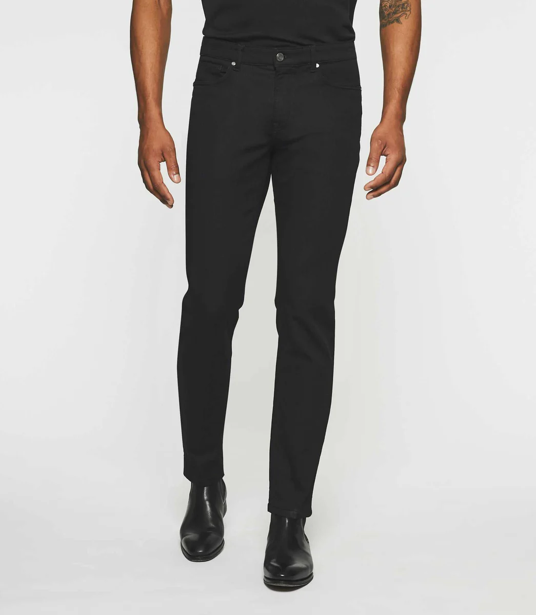 Jean super slim en molleton noir ETERNELLE
