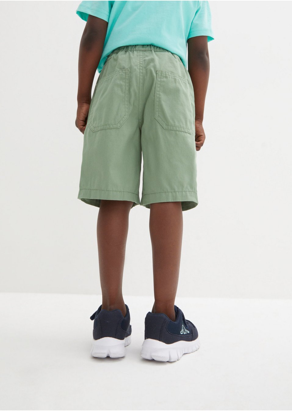 Bermuda garçon en toile avec taille extensible, Regular Fit