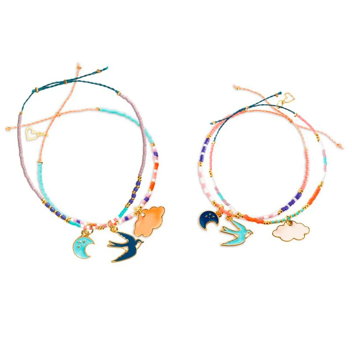 Djeco Ensemble Créatif Fabrication de Bracelet You & Me - Multirangs Cieux