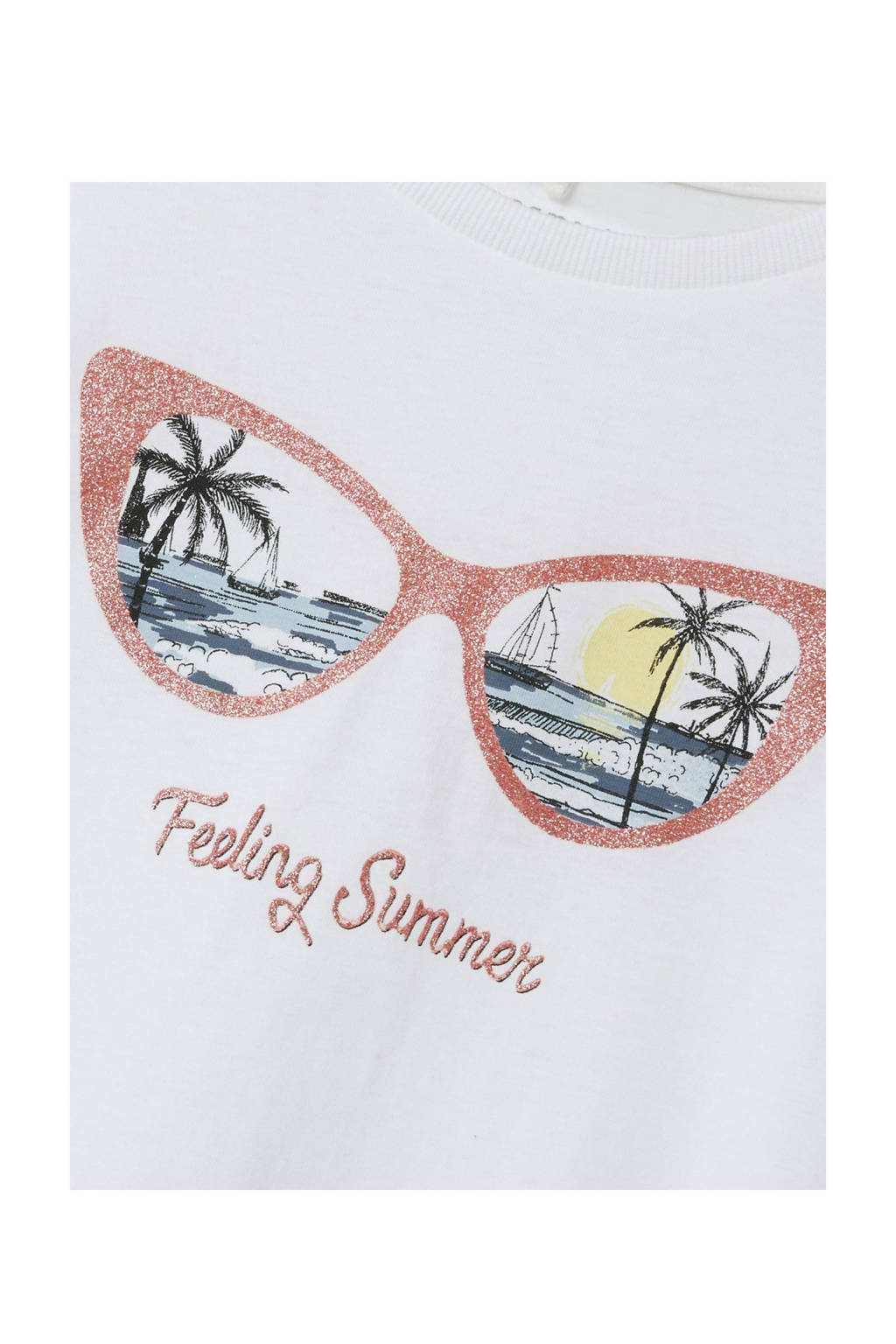 NAME IT T-shirt NKFPFAIMME met printopdruk wit