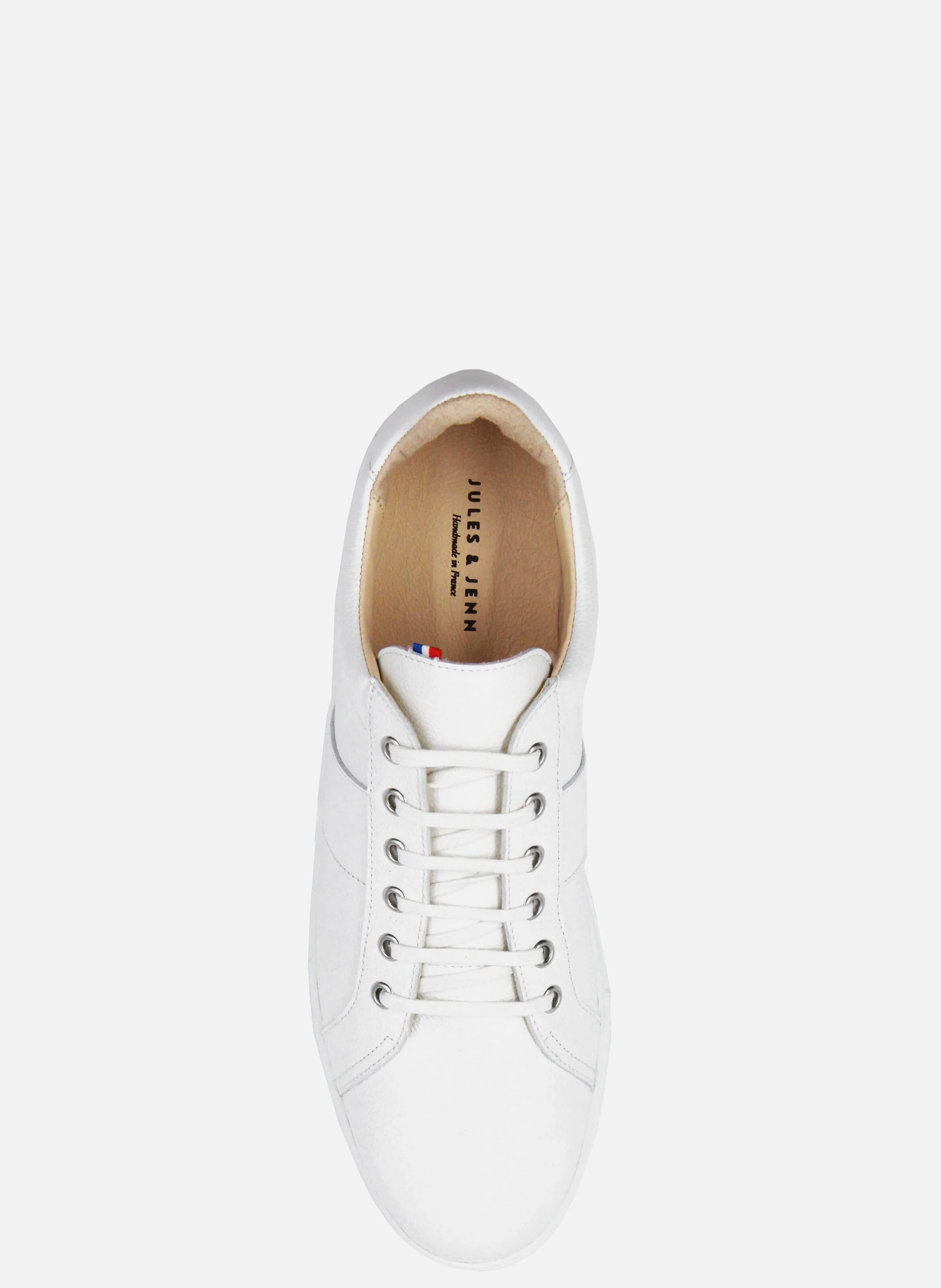 Baskets mif cuir grainé | Blanc
