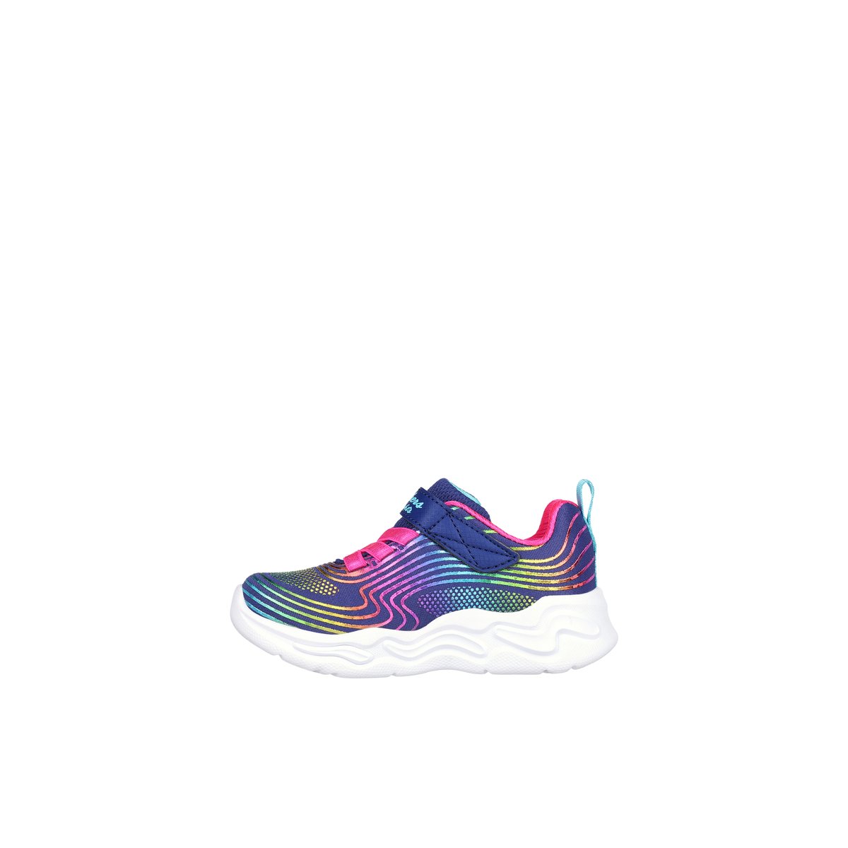 2X les points-Wavybeams-ig-Baskets - Talon plat - Marine Multi