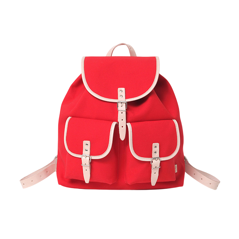 Rucksack Georgia Leder Natur Rot
