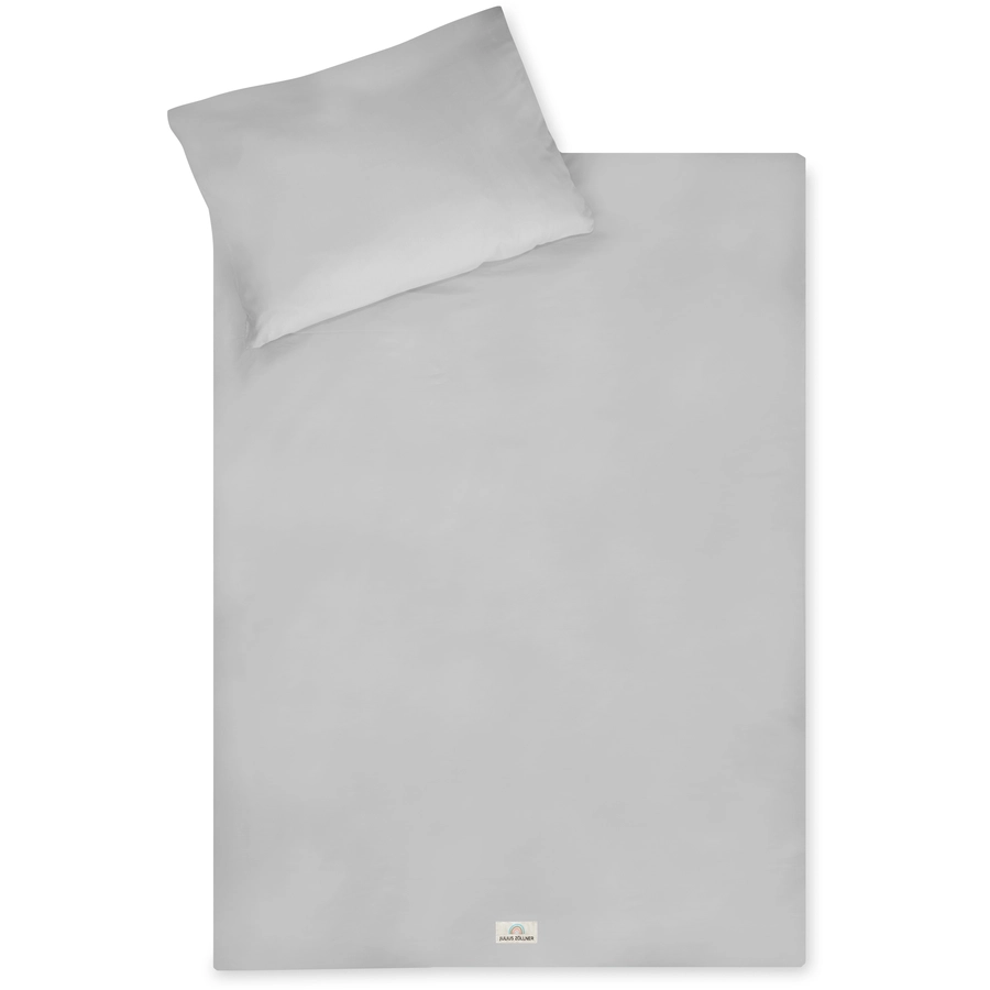 JULIUS ZÖLLNER Bettwäsche uni light grey 100 x 135 cm
