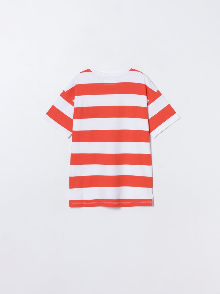 Camiseta listrada - Laranja
