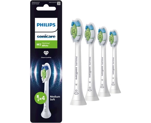 Philips Sonicare Brushhead W2, 4 pack, White
