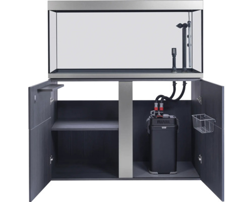 Fluval Siena 332 aquariumcombinatie met LED-verlichting, verwarming, buitenfilter en kast, 332 l, grafiet, 110 x 55 x 128 cm