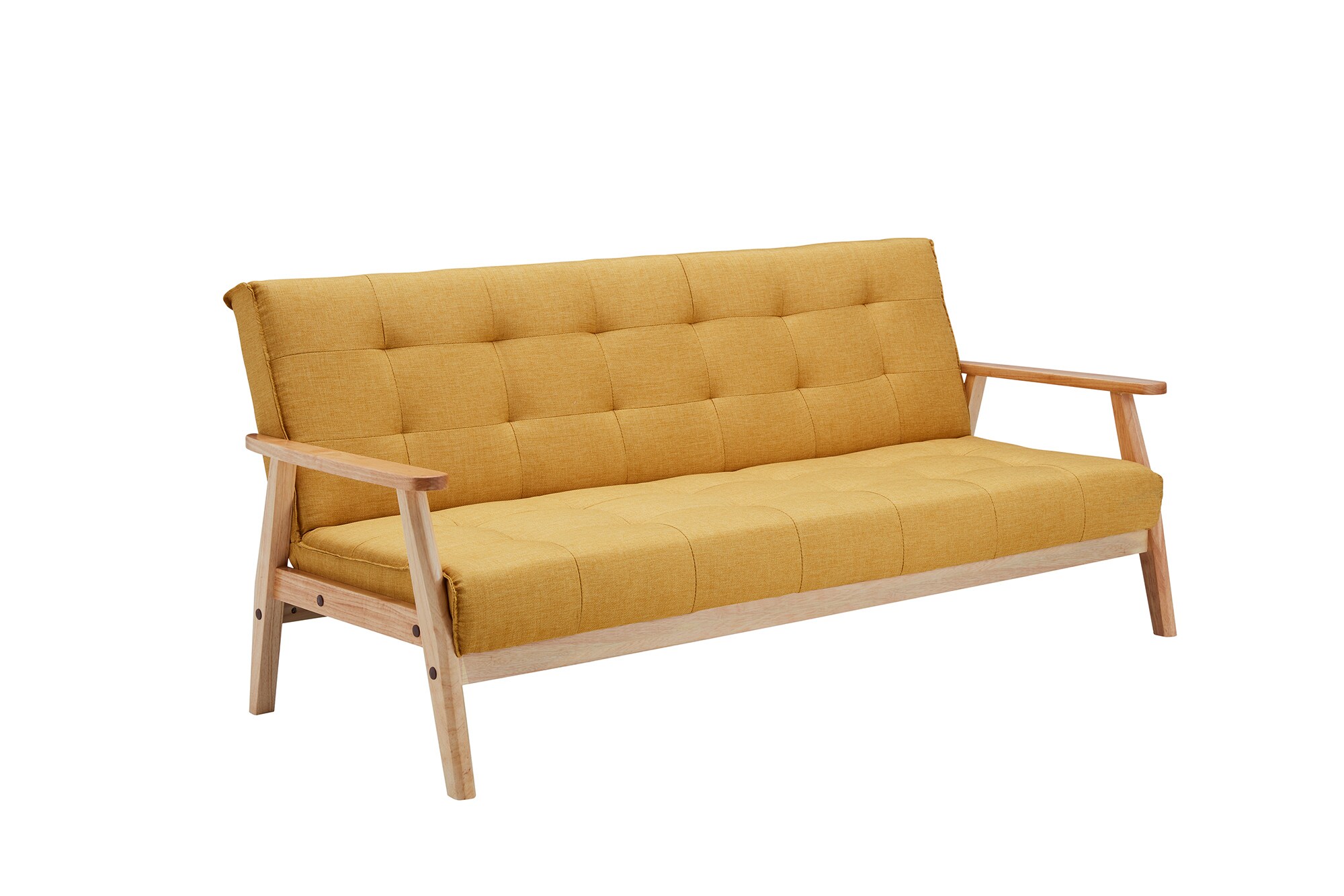 Schlafsofa senfgelb Schlafcouch Sofa Couch Schlaffunktion Gästebett Gästesofa