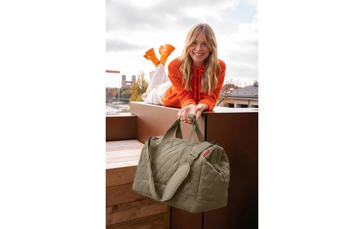 Umhängetasche Allrounder L Rhombus OliveTasche aus recyceltem Material