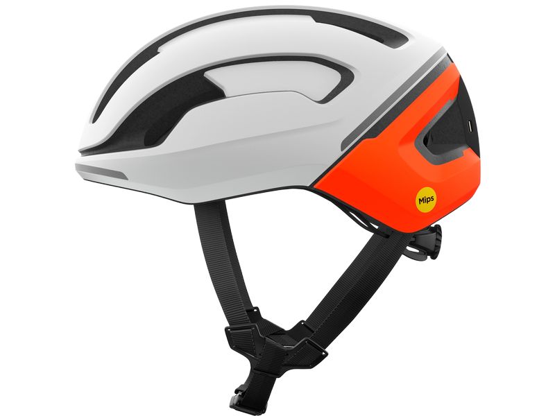 POC Helm Omne Beacon MIPS Weiss/Orange Matt, M Fahrradhelm