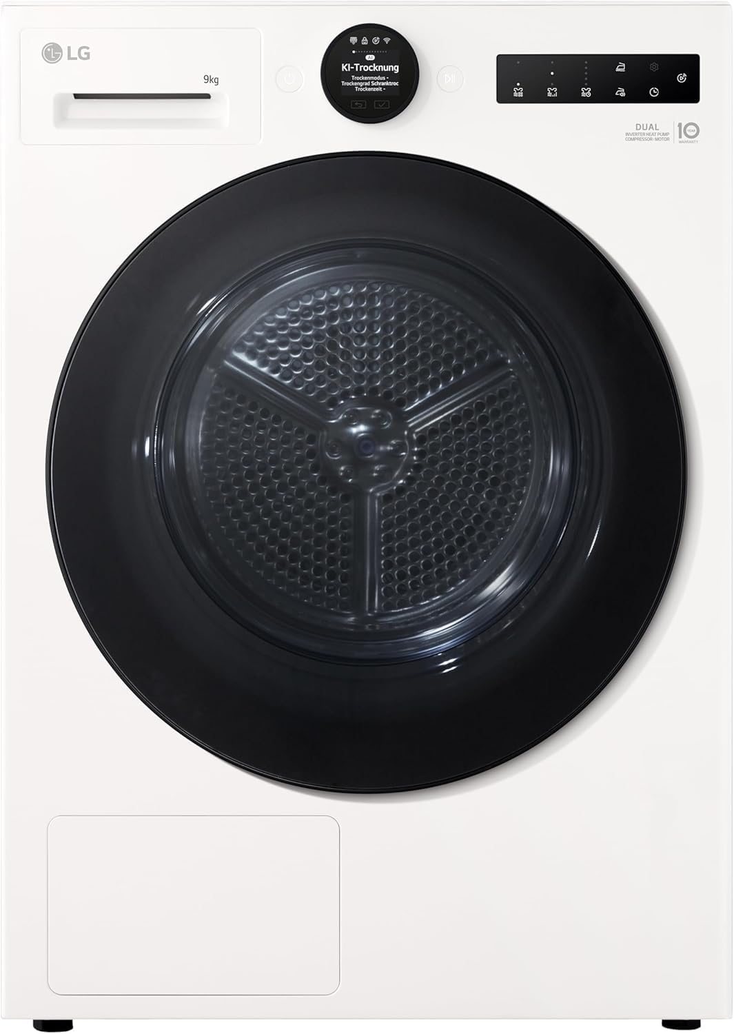 LG RT90X8C Wärmpepumpen Trockner, Energie B, 9 kg Kapazität, AI Dry, Allergy Care, weiß