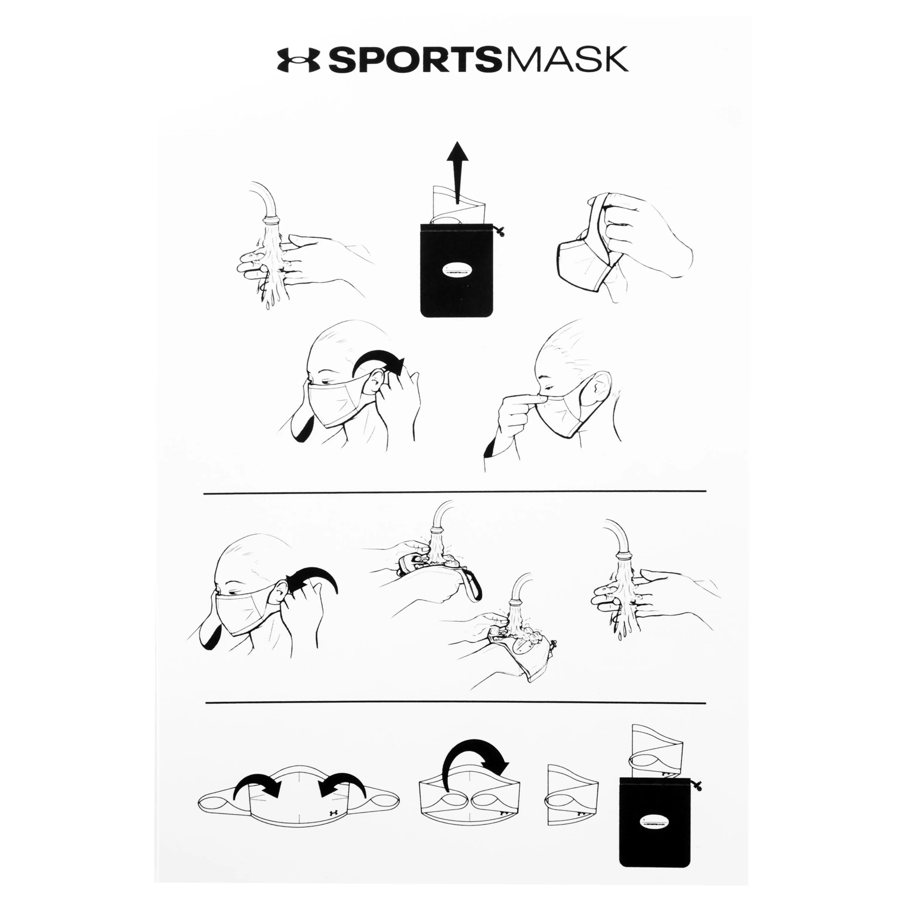 Under Armour -  Mund-Nasenbedeckung SportsMask Corporate schwarz