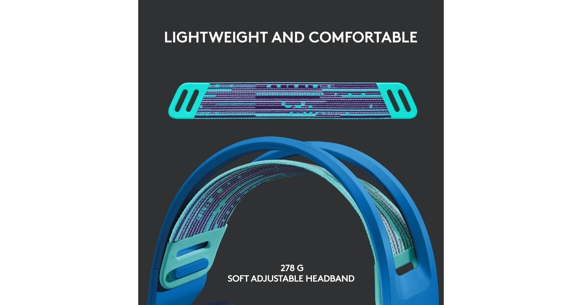 LogitechG733 LIGHTSPEED Wireless RGB  over-ear gaming headset  (Blauw, PC, PlayStation 4)
